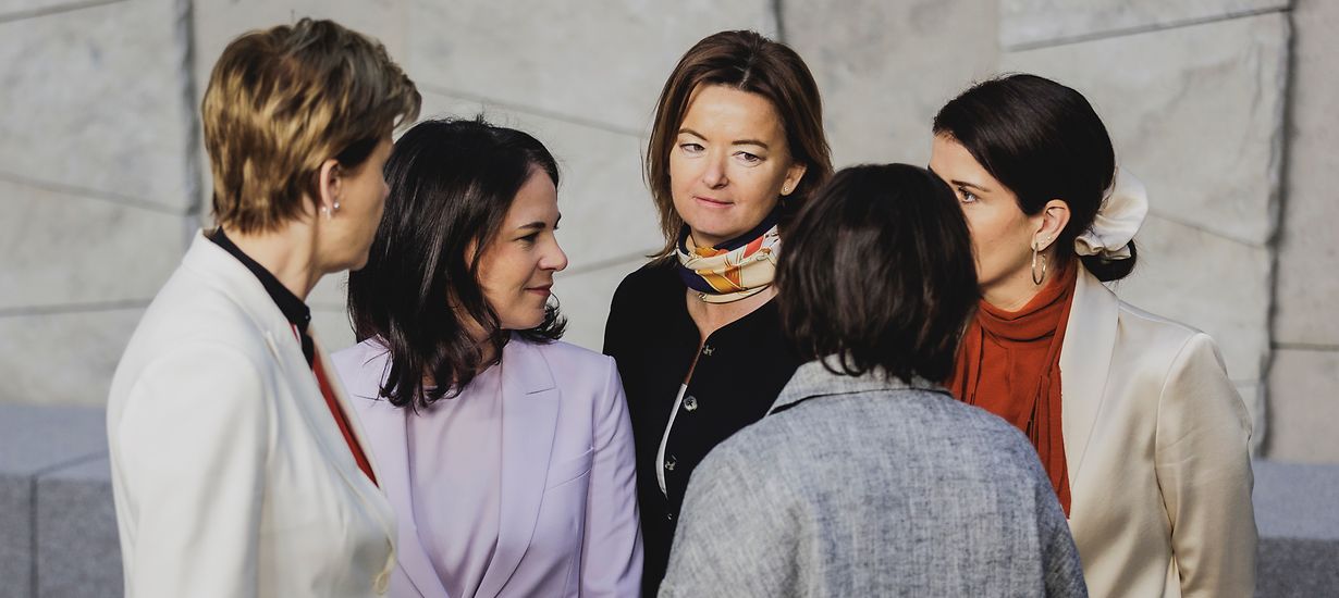 La ministre des Affaires étrangères, Annalena Baerbock, à la réunion des ministres des Affaires étrangères de l’OTAN 